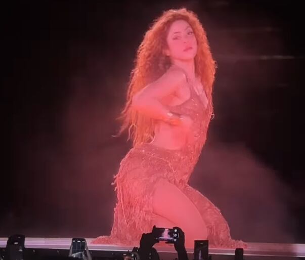 Shakira en su concierto en Lima, Perú.