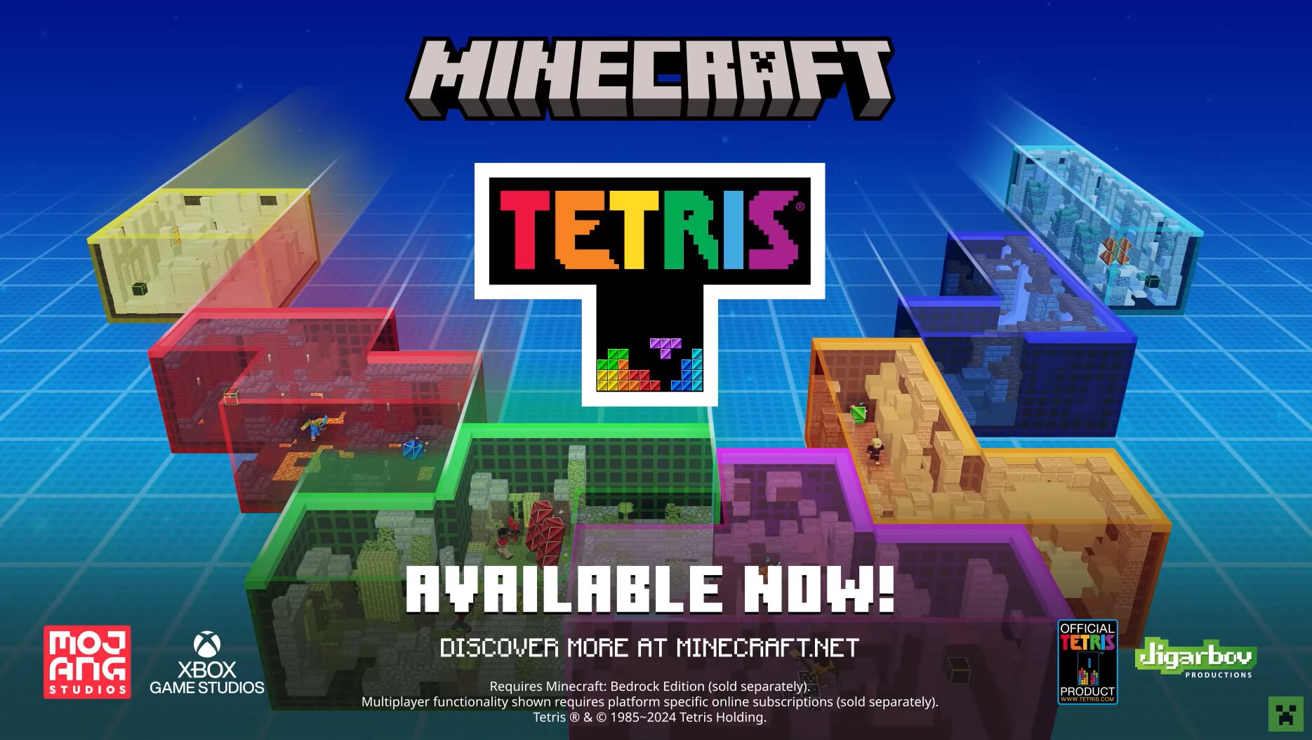 Los videojuegos Minecraft y Tetris se fusionan para emocionar a millones de gamer