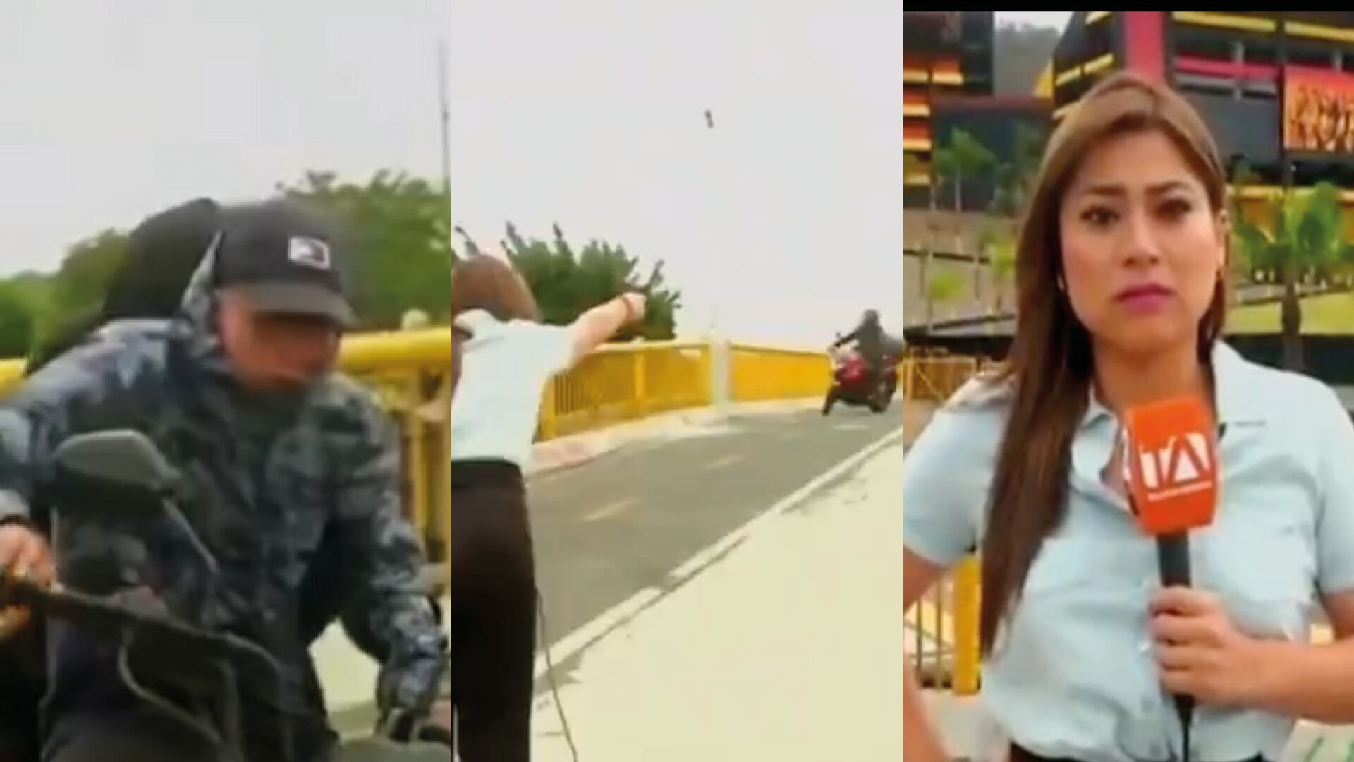 “¿Nos va a robar en vivo?”: Periodista hacía reporte en Ecuador y asaltantes la apuntaron con un arma